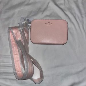 Kate Spade Madison Saffiano Leather Mini Camera Crossbody Bag Conch Pink